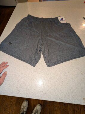 NEW w/Tags-Russell Athletic Mens Size M Cotton Blend Shorts w/Pockets&Drawstring